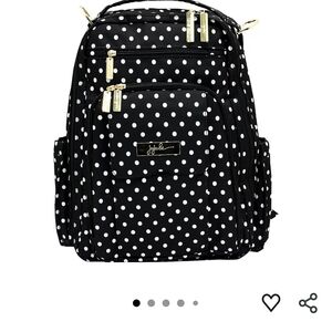 Ju-Ju-Be Black and White Polka Dot Women's Backpack